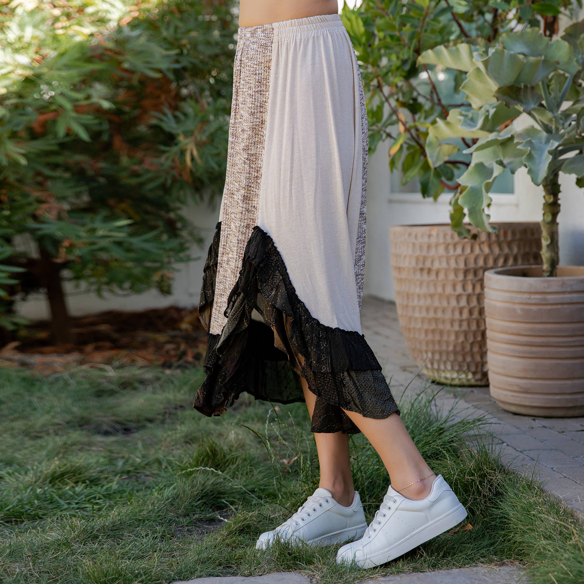 Young Threads - Wholesale Skirt - Women's - Bohoemia Mid-Length Skirt with Rayon Print (New Color)19