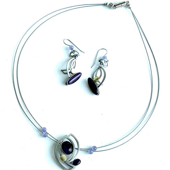 Christophe Poly / Crono Design - Vente Parures de bijoux - ENSEMBLES Préemballés (DFY1) - 6xColliers17'' & Ensembles d'Oreilles & Présentoirs Gratuits17