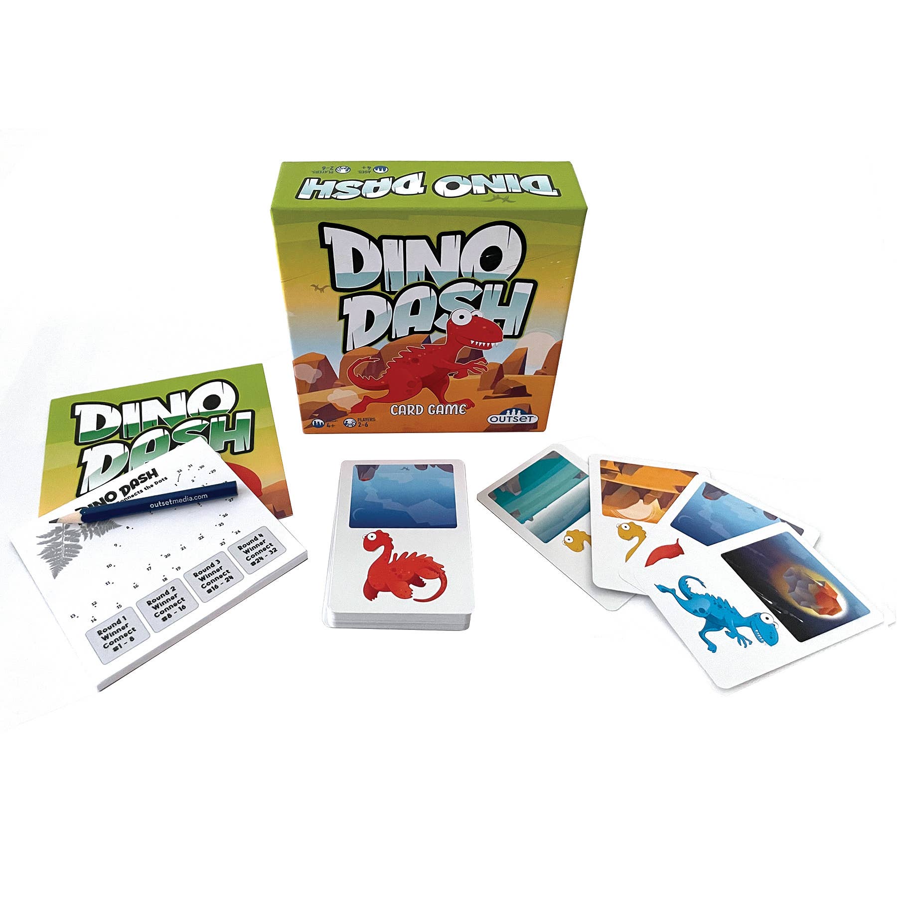 Outset Games and Cobble Hill Puzzles - Wholesale Card Game - Dino Dash: Be Quick or Be Extinct!  Card Game 🦕 (ages 4+)2