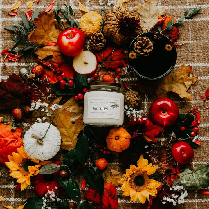 Stars Hollow Soy Candle for wholesale by Palms, Psalms, & Prosecco