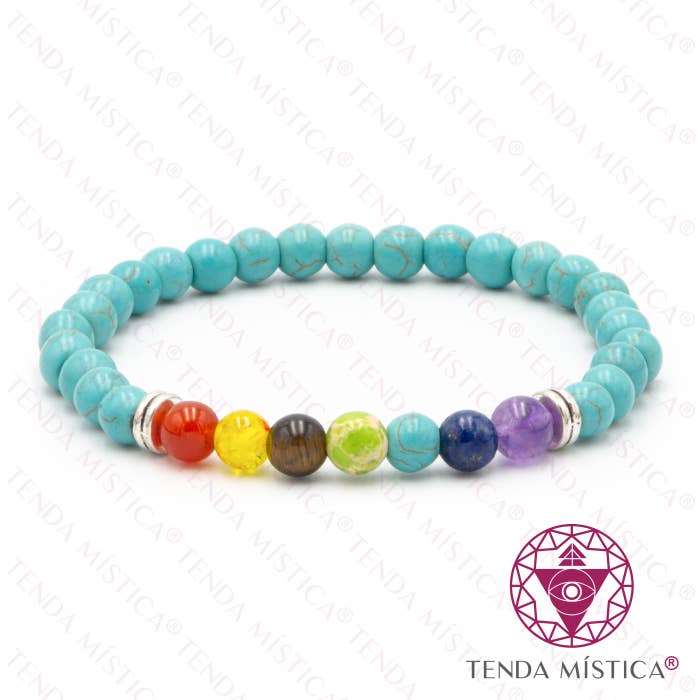 Tenda Mística - Wholesale Beaded Bracelet - Turquoise Chakra Bracelet 6mm0