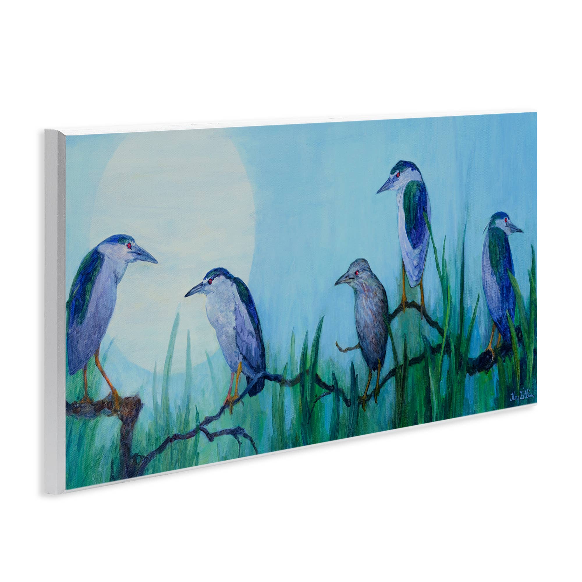 Stupell Industries - Wholesale Wall Sign - Night Herons & Moon - Unframed Wall Art3