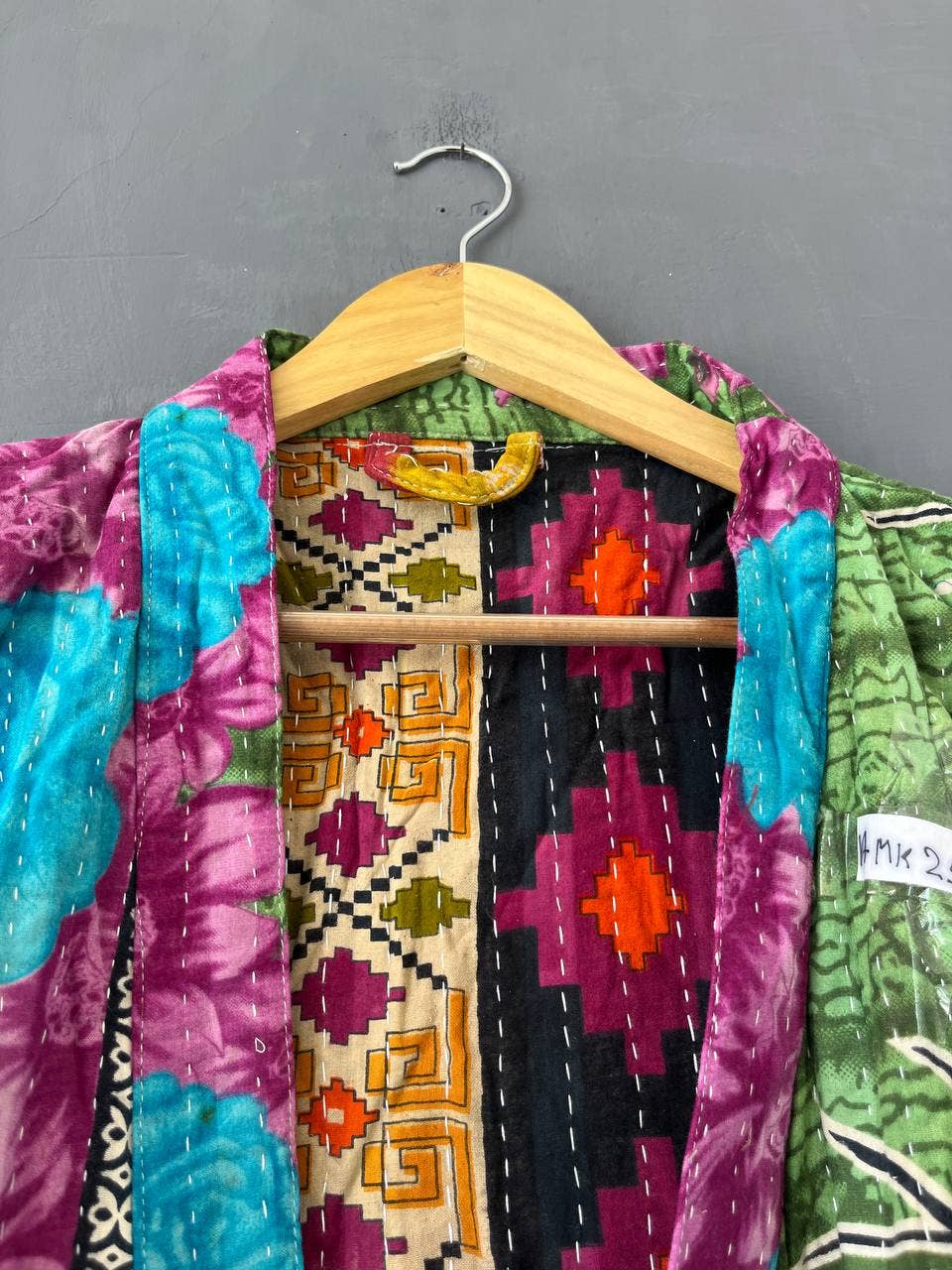 Bhawana Handicrafts - Vente Peignoir – femme - Peignoir Kantha Bohemian, peignoir Kantha en coton indien, vêtements de nuit2