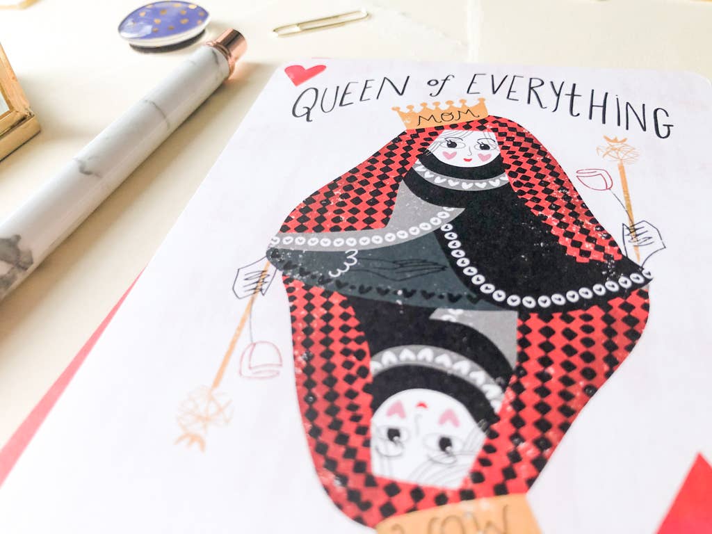 Paper Loop | Hand-Painted Greeting Cards - Wholesale Mother's Day Card - Queen of Everything, Cute Funny Mother's Day Card3