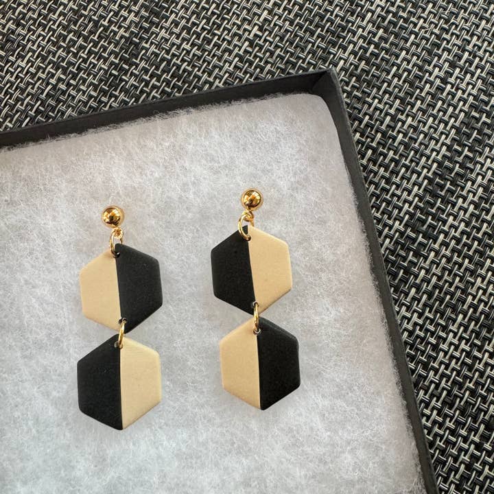 Karla | Colorblock Dangle Earrings (in 3 colorways) for wholesale by Understated Clay