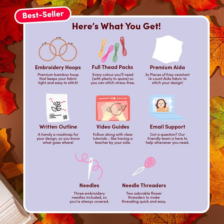 Craft Club - Wholesale Embroidery/cross-stitch supplies - TRICK OR TREAT MINIS - Cross Stitch Kit2