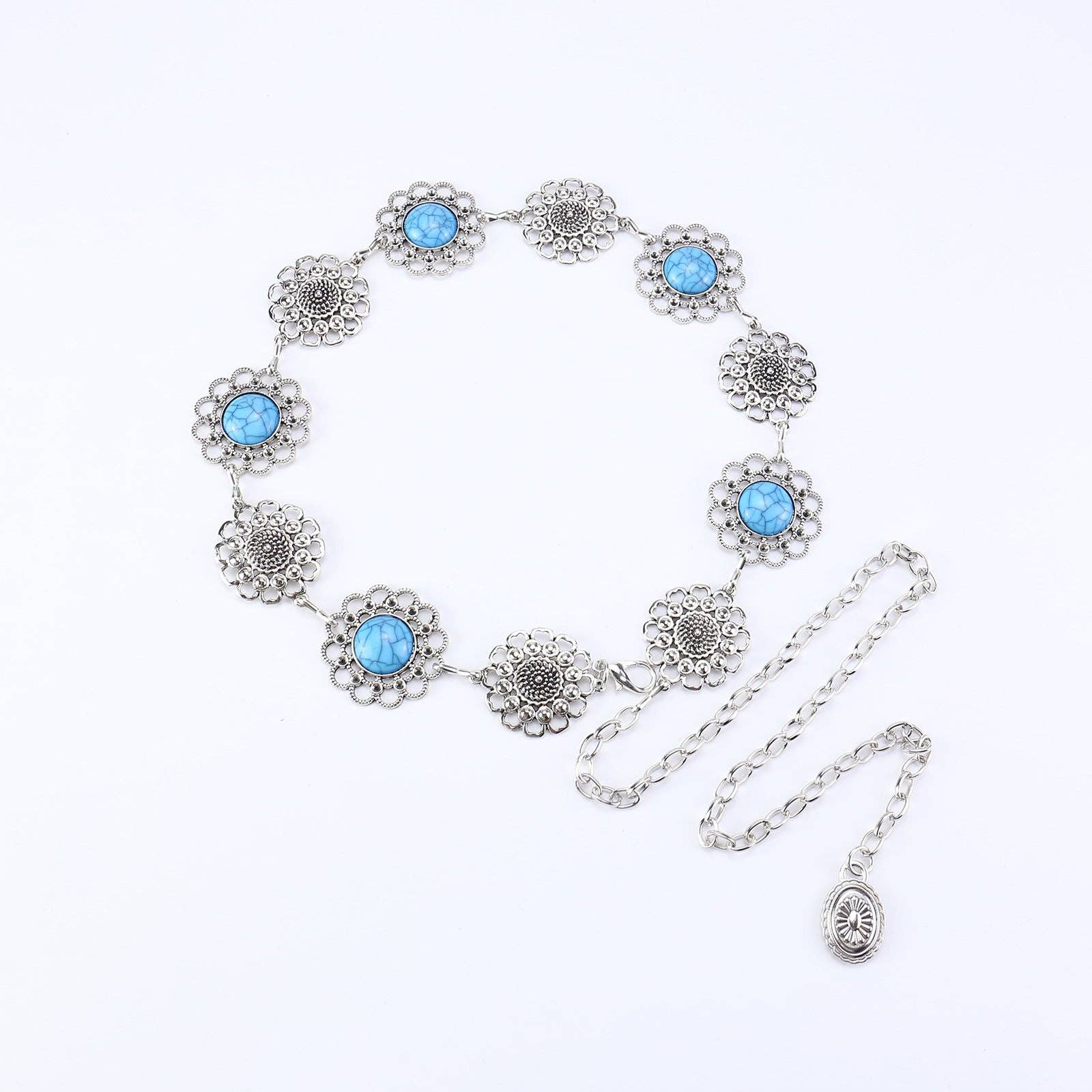 SALINA TRADING INC – Großhandel Gürtel – Damen – Metallkettengürtel mit Schmetterlings- und Herzdesign52