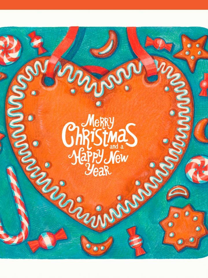 Gingerbread Christmas Card for wholesale by Lisa Marie Designs ™