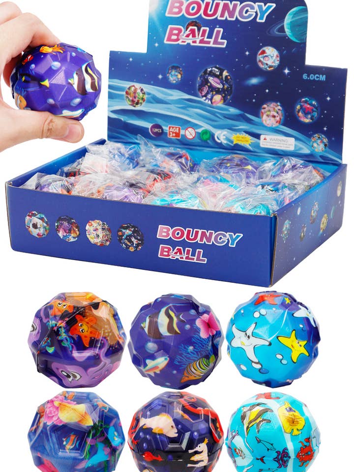 Marine Ocean Sea Life Throw Bouncy Ball for wholesale by Cap Zone