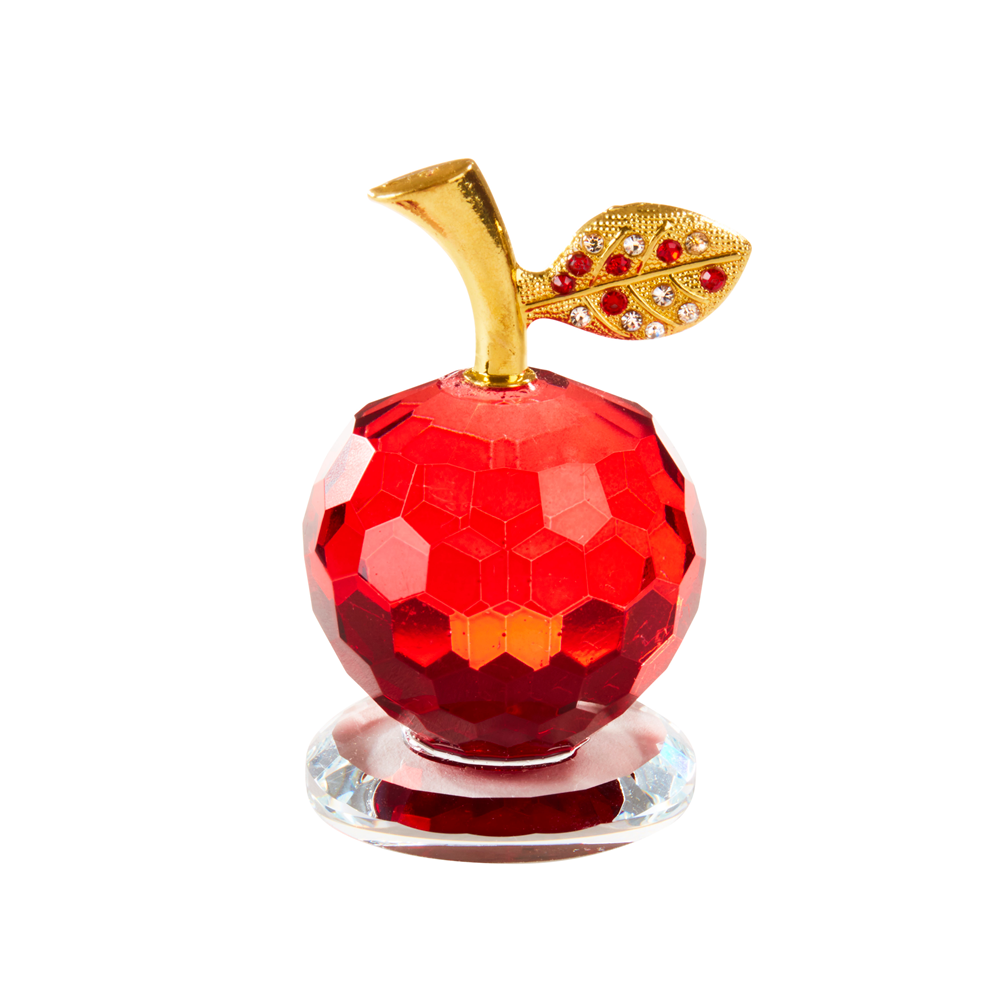 Fennco Styles - Wholesale Decorative Figurine - Crystal Apple 2" x 3" Figurine0
