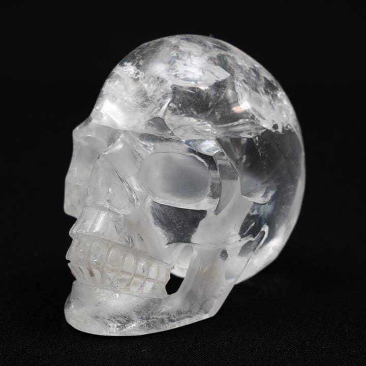 High Quality Clear Quartz Crystal Skull - Hand Carved 4.25" for wholesale by OddNot