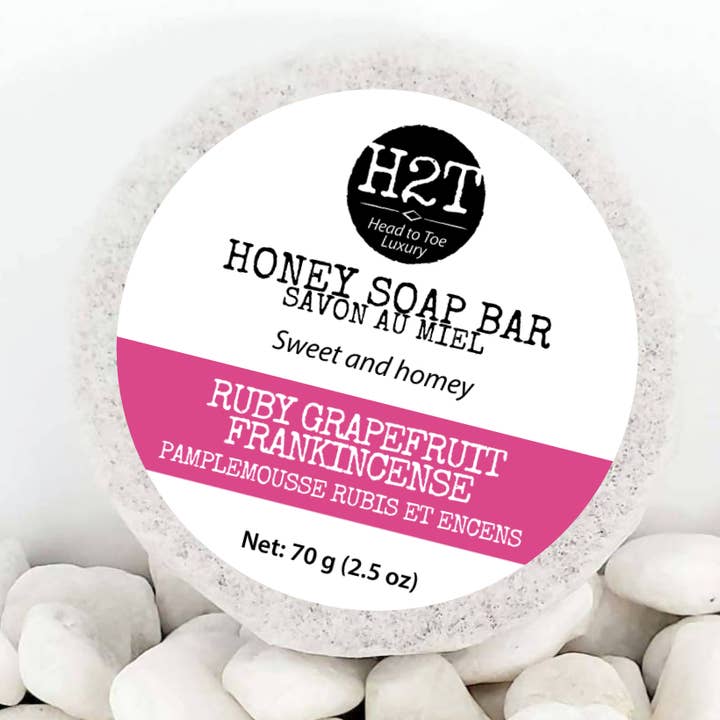 Savon Ruby Grapefruit, encens et miel pour la vente par H2TBody