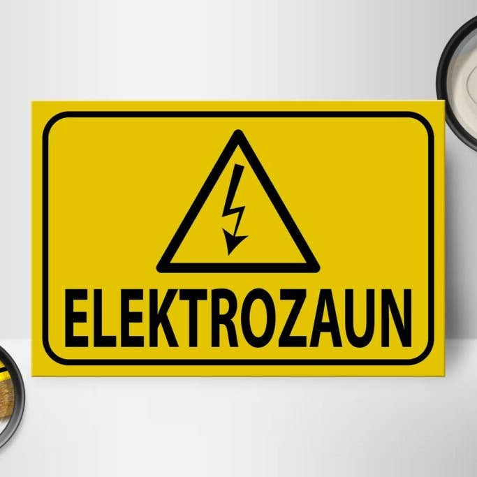 Femer - Wholesale Sign - wooden sign notice 18x12cm electric fence warning sign caution sign wooden sign1