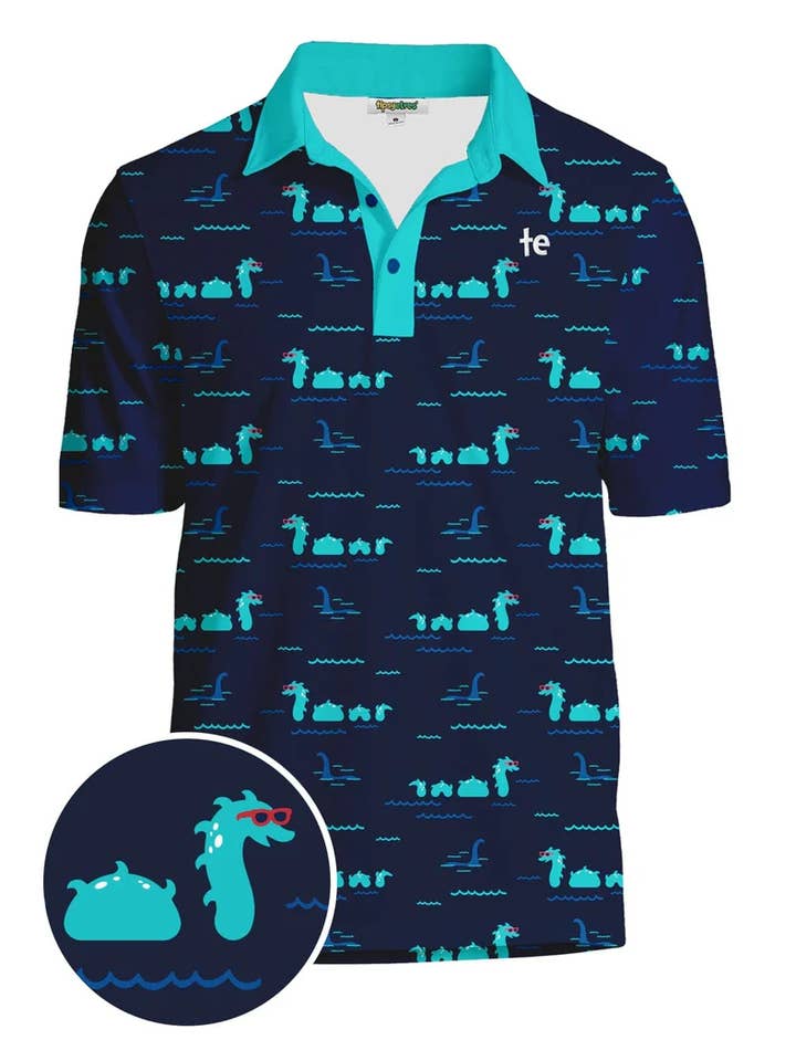 Polo de golf Nothin' But Nessy - Vêtements de golf amusants pour hommes pour la vente par Tipsy Elves