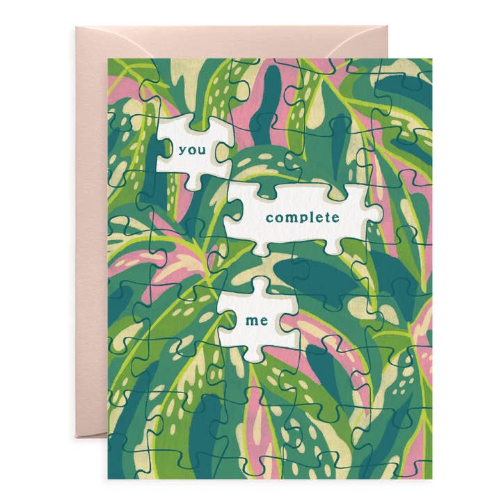 You Complete Me Puzzle | Love & Friendship Card | Valentine for wholesale by O.O.M.F. Creative