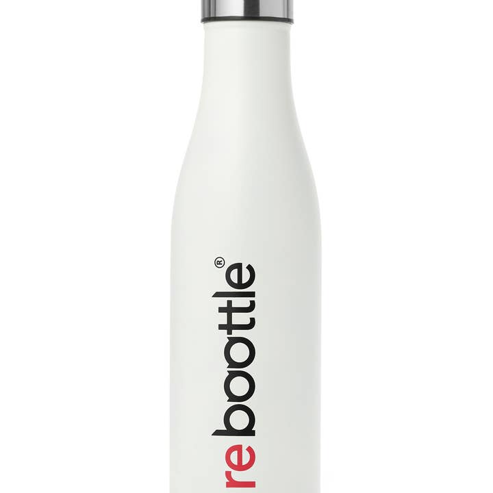 Reboottle - Wholesale Water Bottle - stainless steel drinking bottle THERMO WHITE, hot & cold