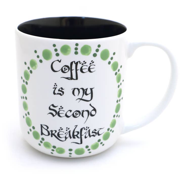 Lenny Mud - Venta al por mayor Taza - El café es mi segunda taza de desayuno El señor de los anillos: El Hobbit