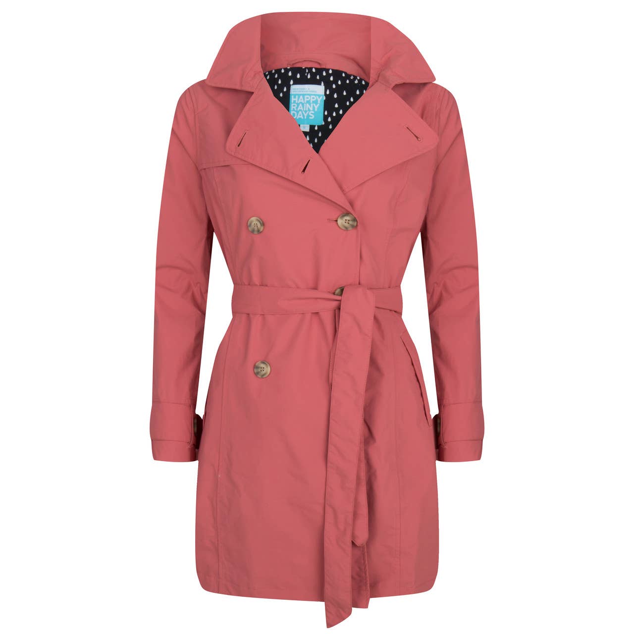 Happy  Rainy Days – Großhandel Trenchcoat – Damen – Trenchcoat für Damen - Pfirsich0