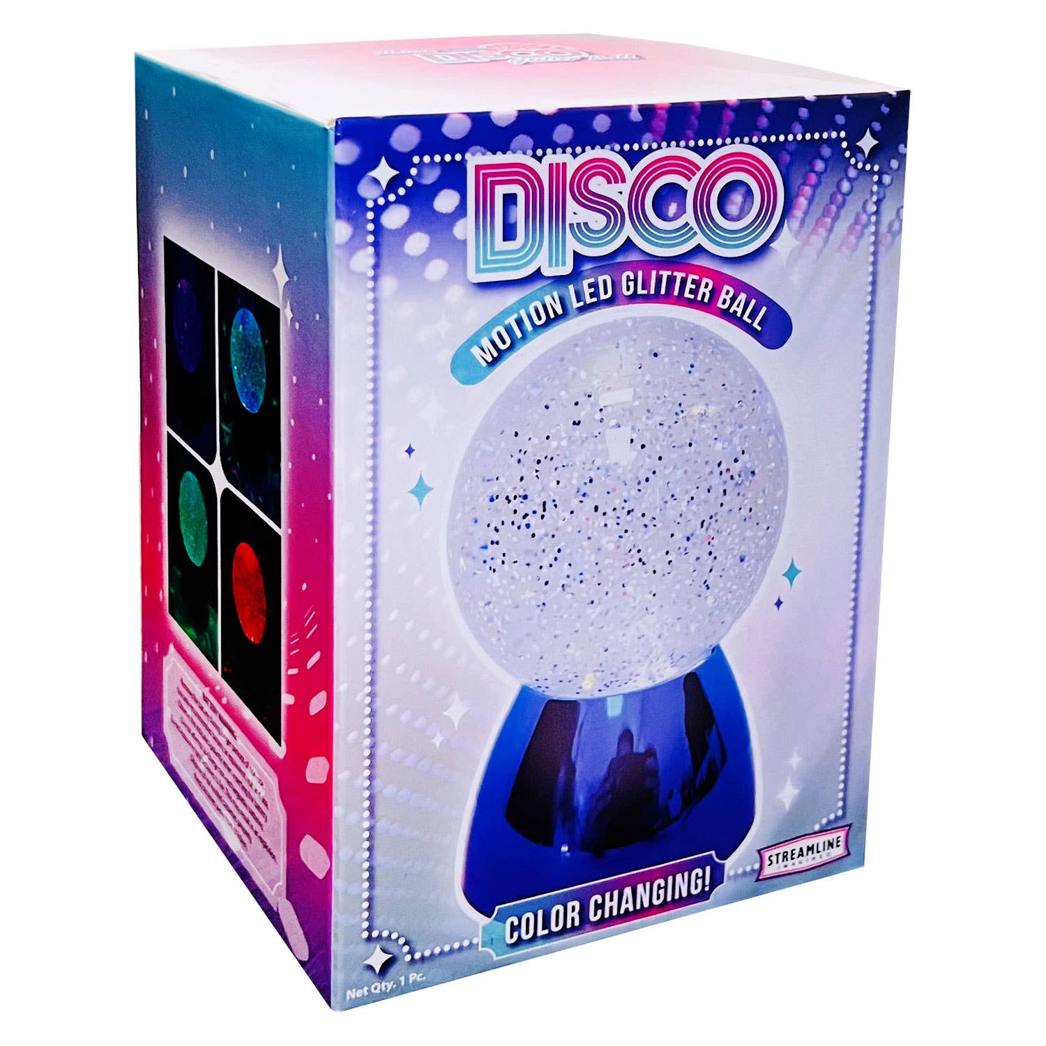 Streamline - Wholesale Light-Up Toy - Kids & Baby - Disco Motion Color Changing LED Glitter Ball3