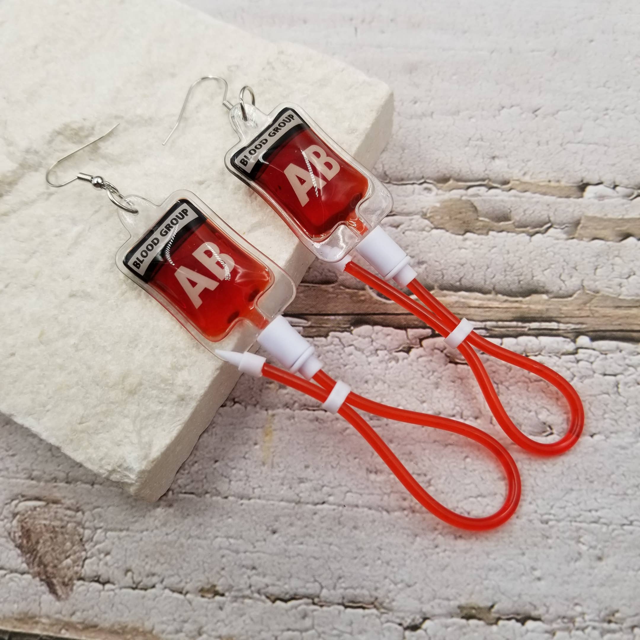 Treasure Wholesale - Wholesale Dangle Earrings - Halloween Blood Plasma Earrings1