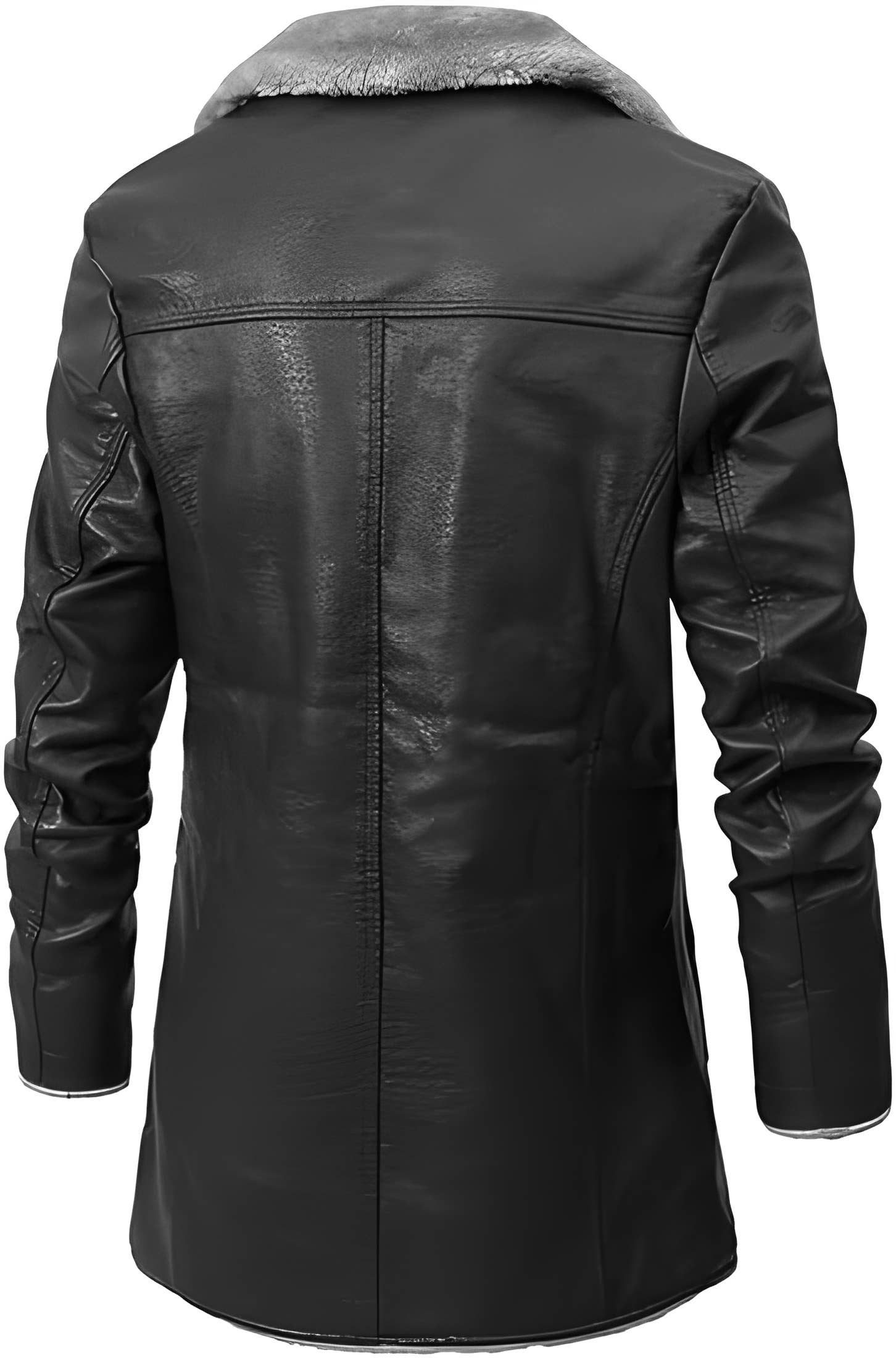 TA Impex - Wholesale Coat - Men's - Sustainable Men's Long Leather Coat with Faux Fur1