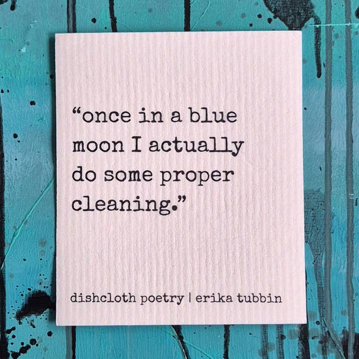 dishcloth BLUE MOON for wholesale by erika tubbin