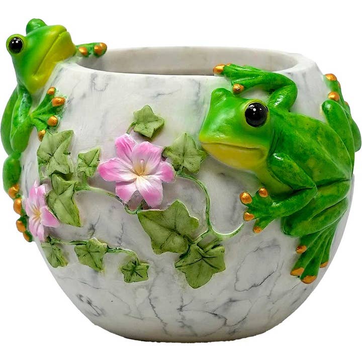 Spoontiques, Inc - Wholesale Plant Pot - Frogs Flower Pot
