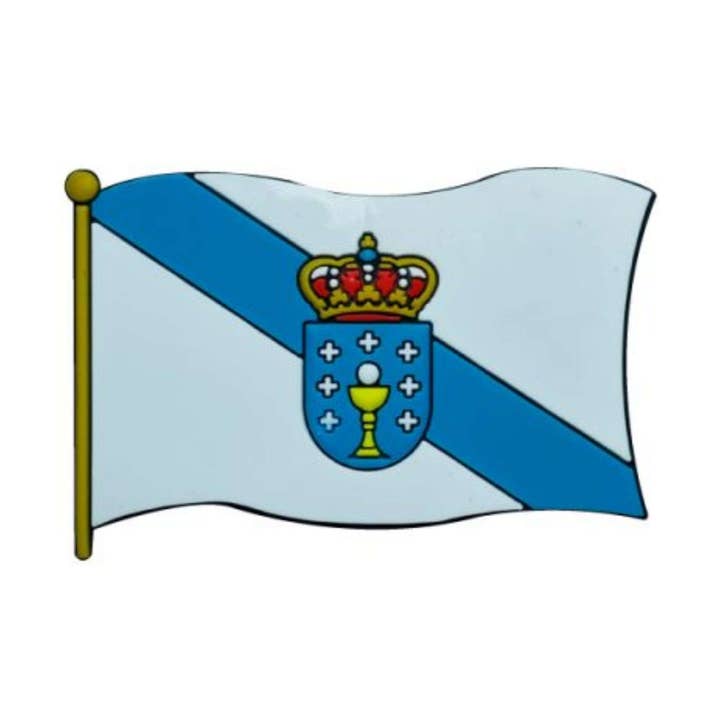 Magnet en PVC - Drapeau de Galice – M101 pour la vente par Astur Pins