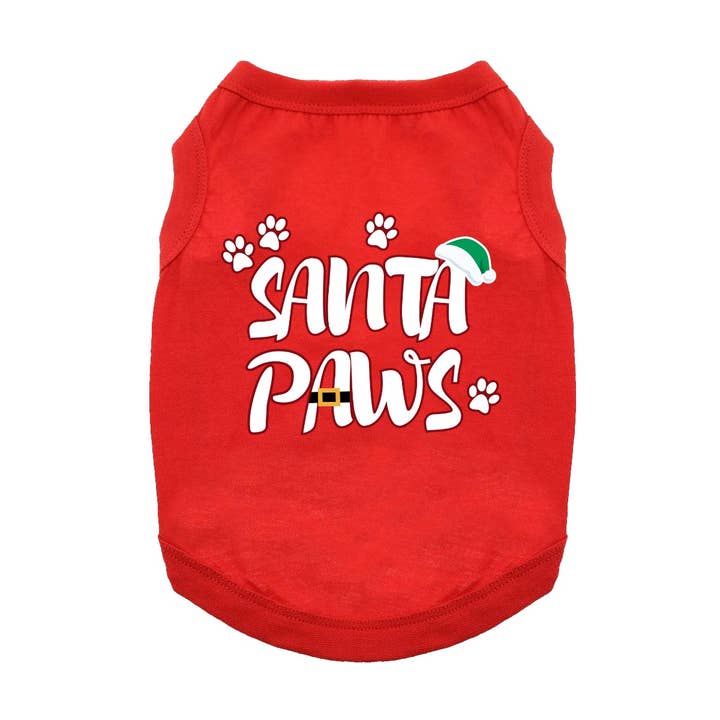 Santa Paws Dog Shirt - Red for wholesale by Doggie Design