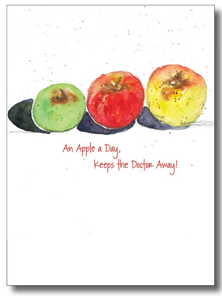 Une pomme par jour pour la vente par WORDS & WATERCOLORS BY PEG CONLEY