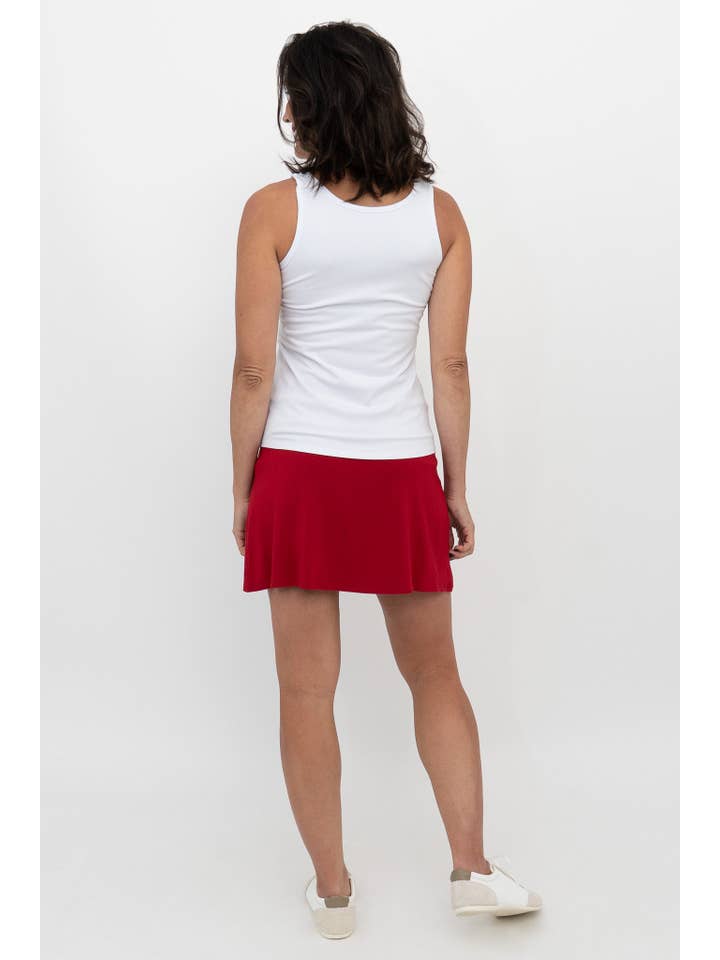 Blue Sky Clothing Co LLC - Wholesale Broekrok - Dames - Melly Skort, Lipstick, Bamboe3