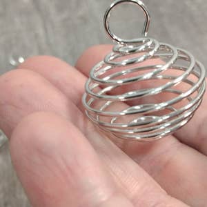 Spiral Crystal Cage - Interchangeable Necklace (Pendant Only)