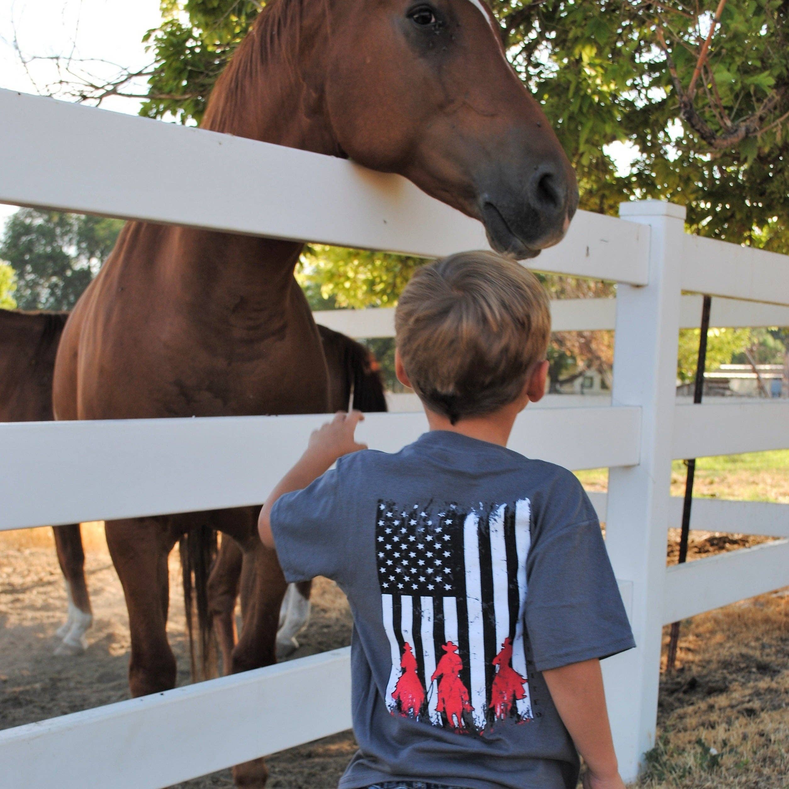Charcoal American Posse - Youth Shirt for wholesale on Faire3