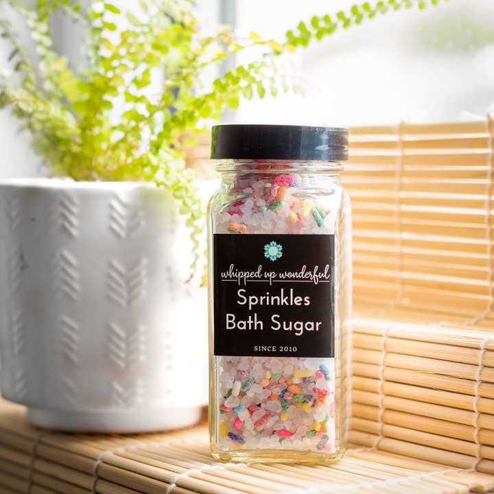 Sprinkles Bath Sugar for wholesale by Whipped Up Wonderful