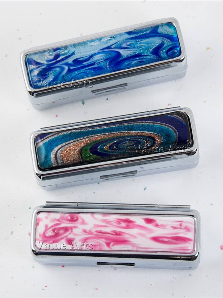 Étui à rouge à lèvres avec dessus en verre de Murano pour la vente par Value Arts