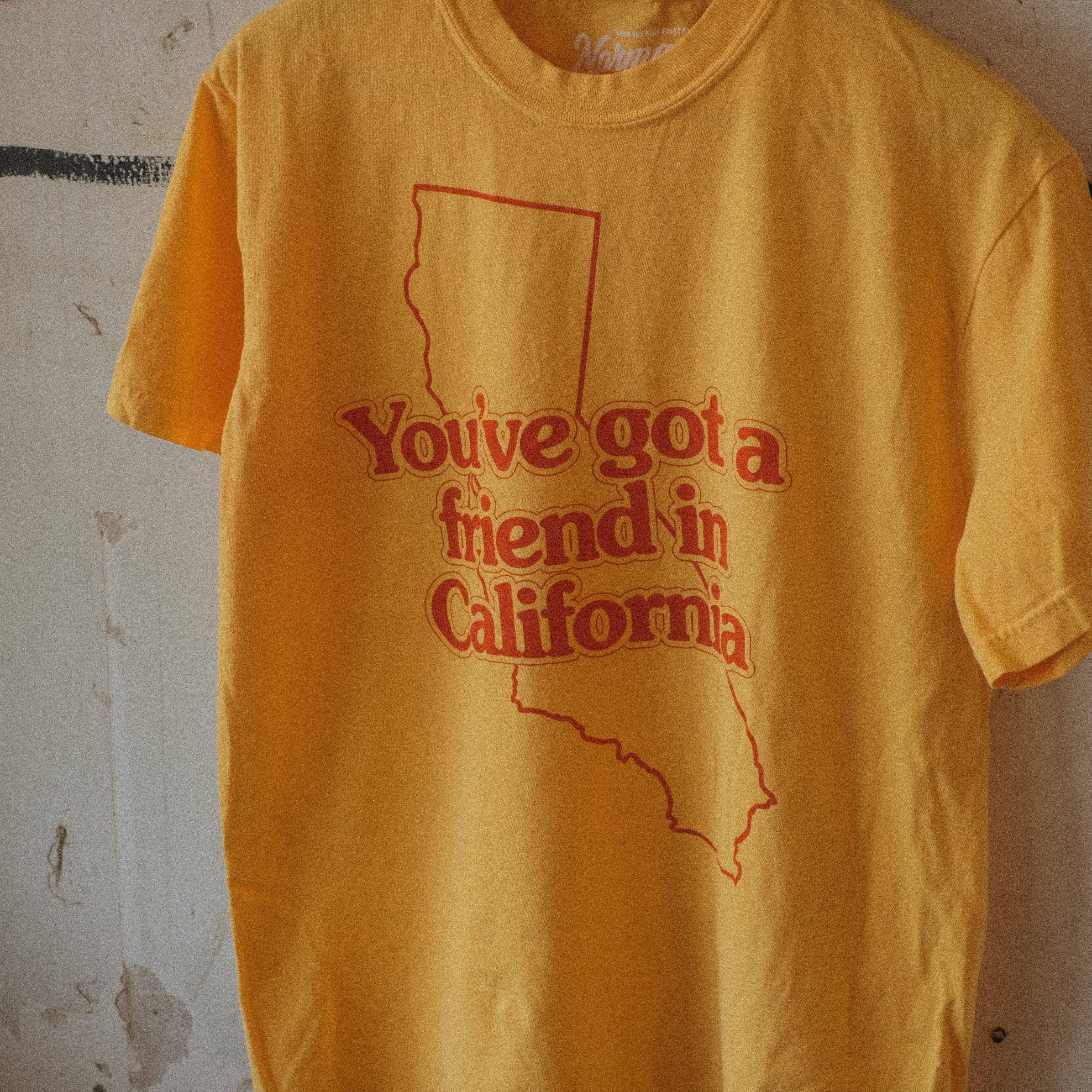 NORMAN ROSCOE - Wholesale Screen Printed T-Shirt - Unisex - You've Got A Friend In California T-Shirt (CA Touristee)2