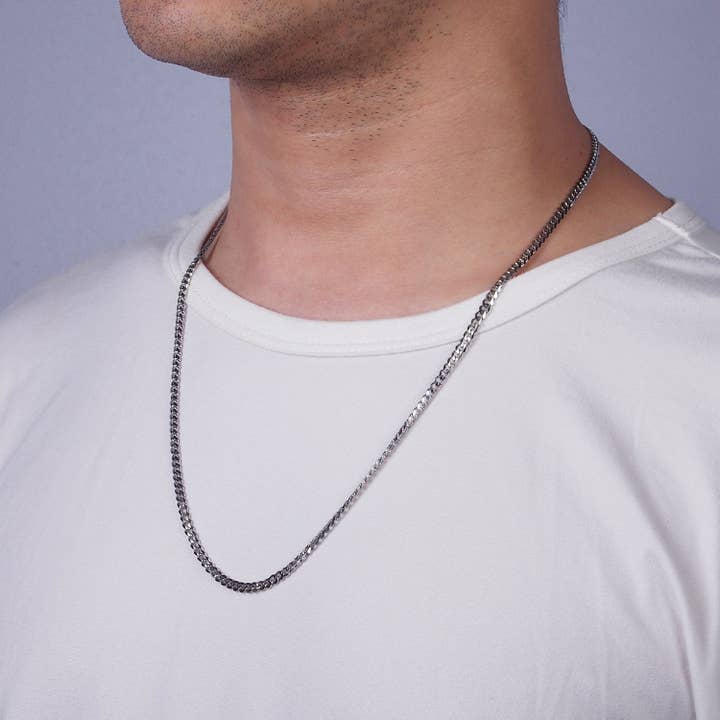 Aim Eternal - Wholesale Link & Chain Necklace - Stainless Steel 3.4 mm Curb Chain Men's Necklace