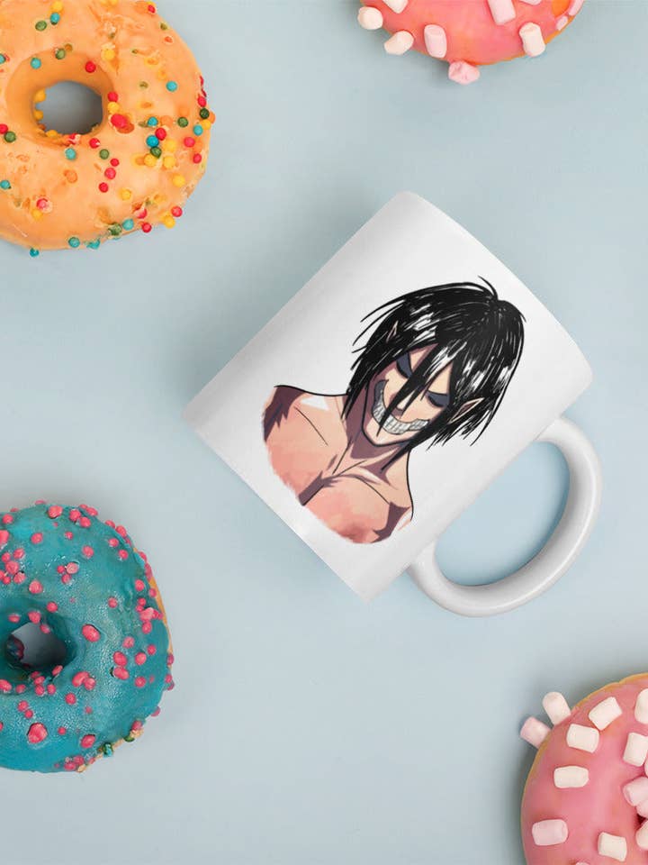 Titan mug for wholesale by El loco del Pelo Rizo