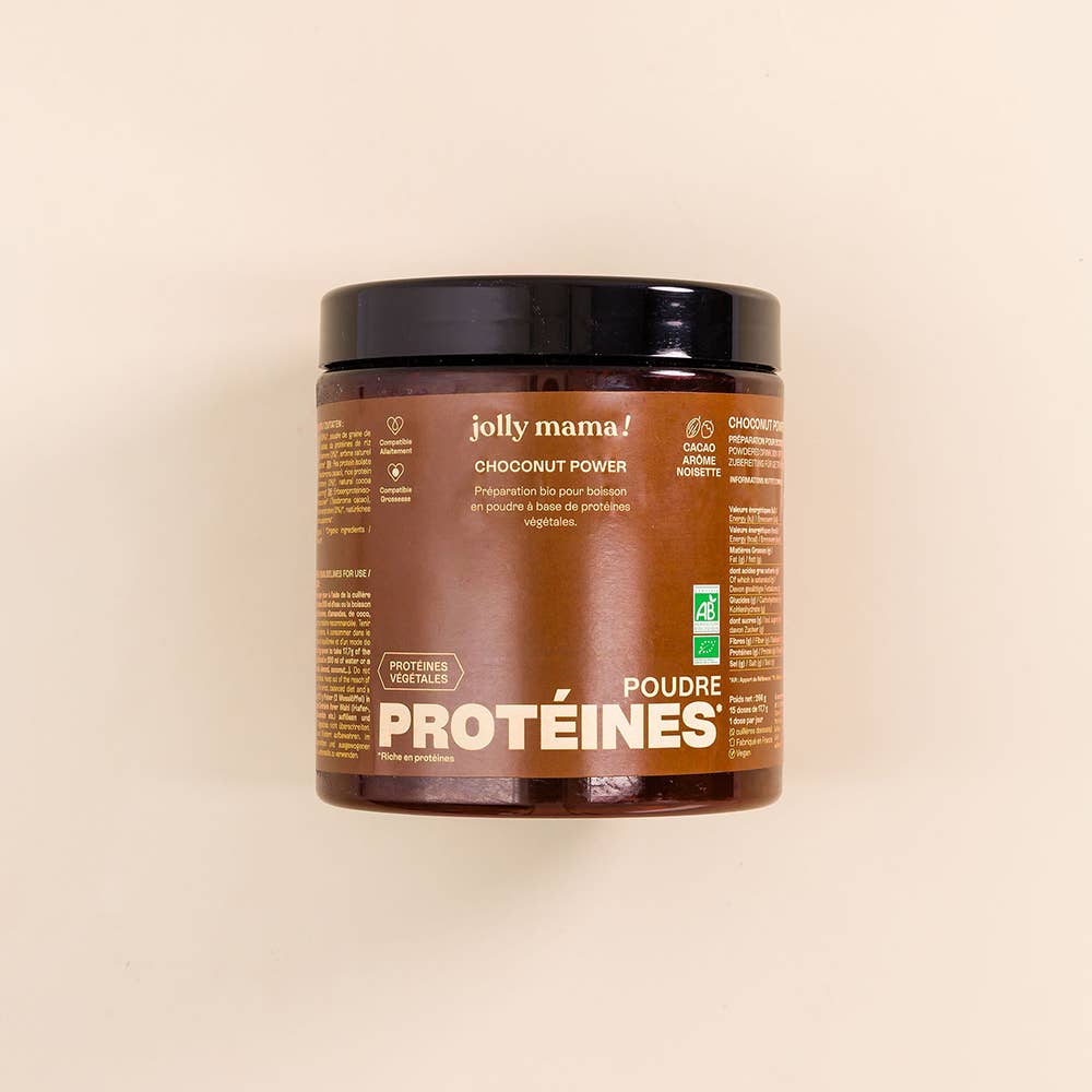 JOLLY MAMA - Wholesale Powdered Health Drink - Organic plant protein powder with cocoa and hazelnut flavor