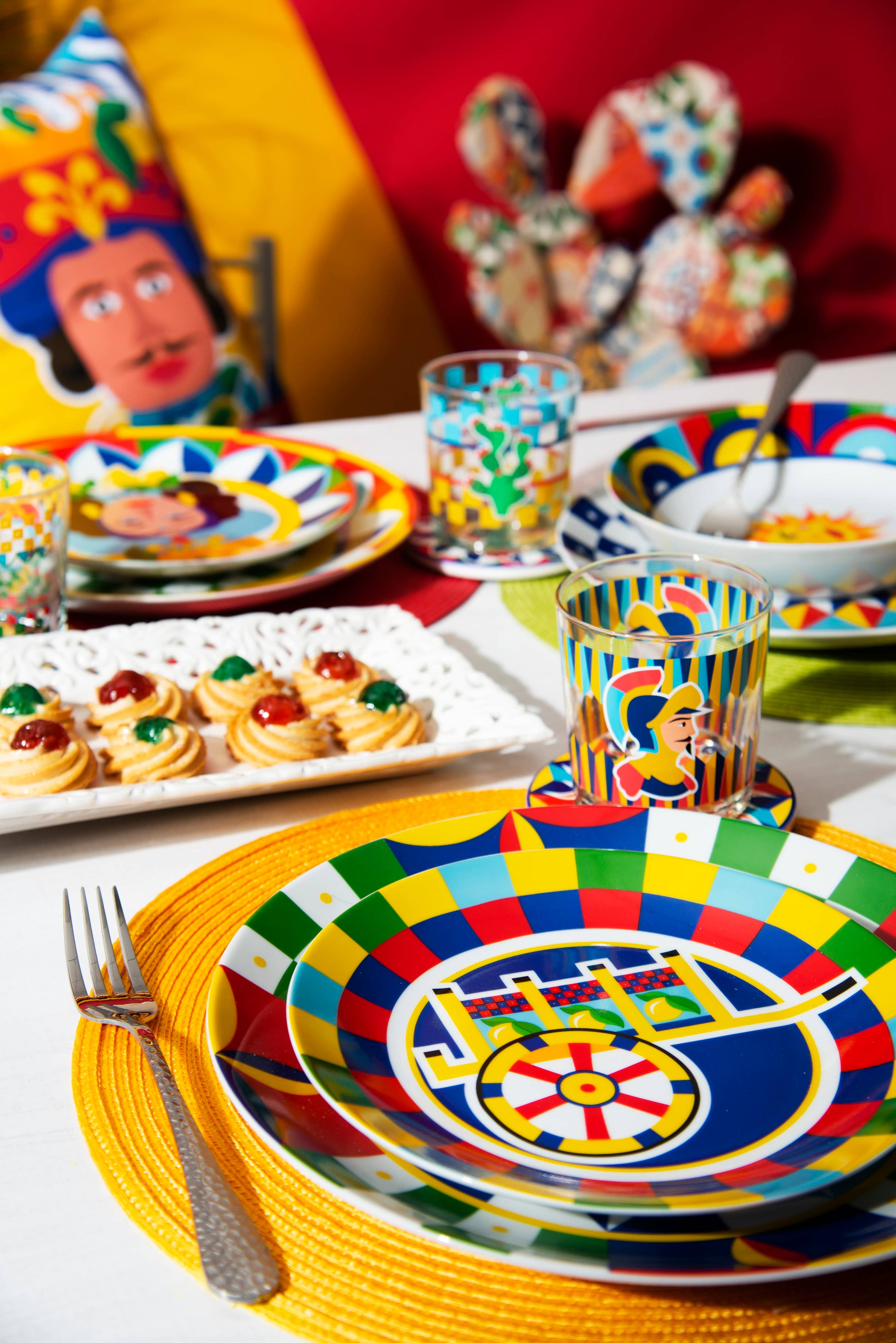 multicolour Set of 6 Sicilian Rhapsody Glasses for wholesale on Faire2