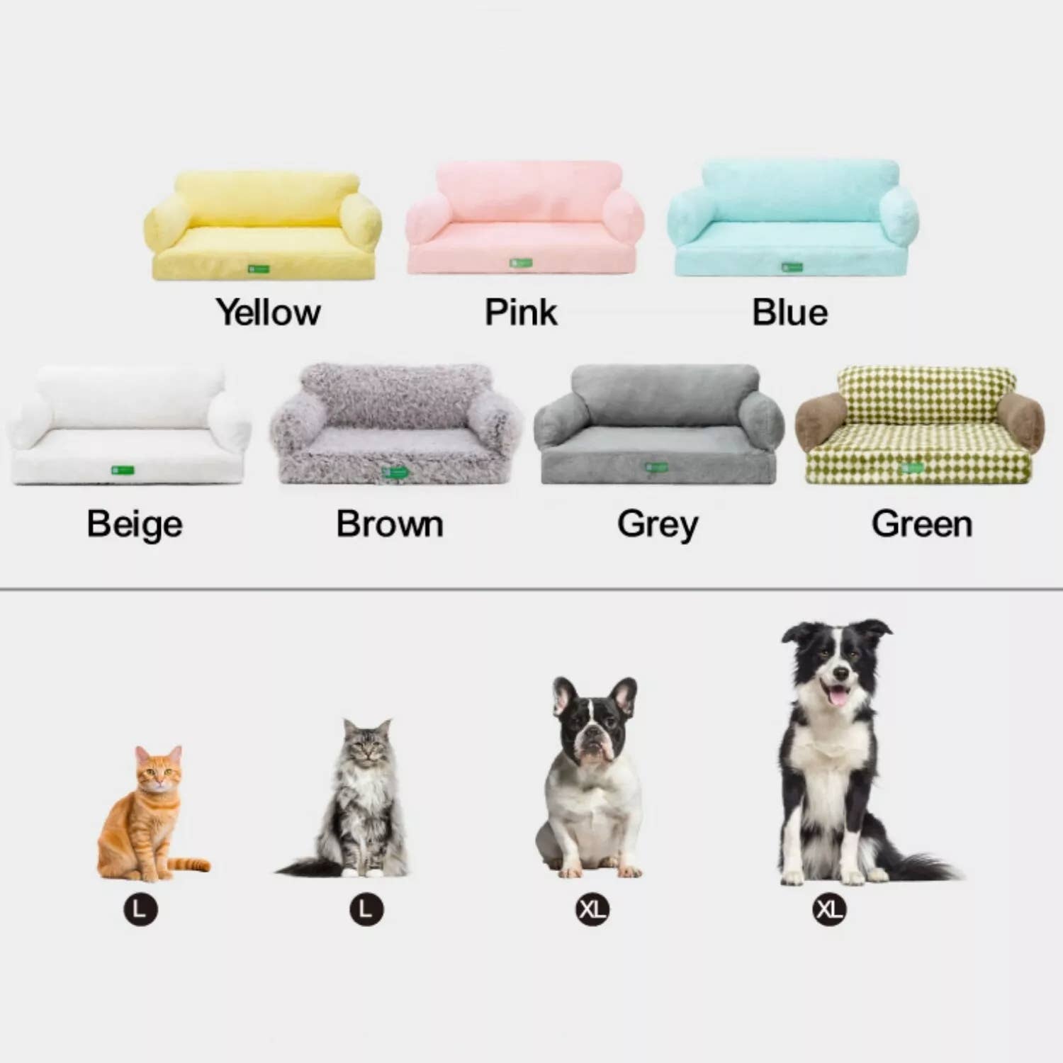 Robud & Mewoofun Official Store - Wholesale Bed voor huisdieren- Kat/hond - Mewoofun slaapbank Fluffy Sofa Zachte wasbare kattenmatten voor honden 6