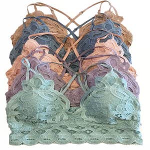 Padded Lace Criss Cross Bralette – 3 jems boutique