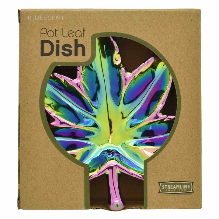 Streamline - Vendita all'ingrosso Portagioie - Piatto Portagioie Foglia Iridescente2