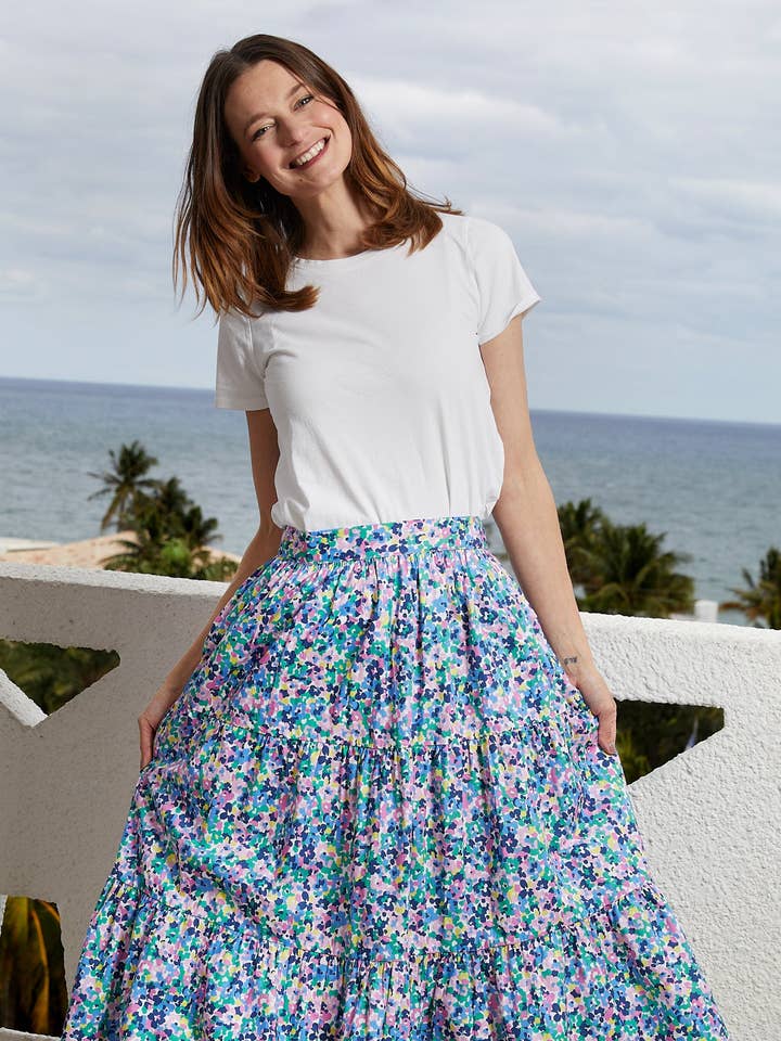 Jupe Woodstock à fleurs pour la vente par Dizzy-Lizzie