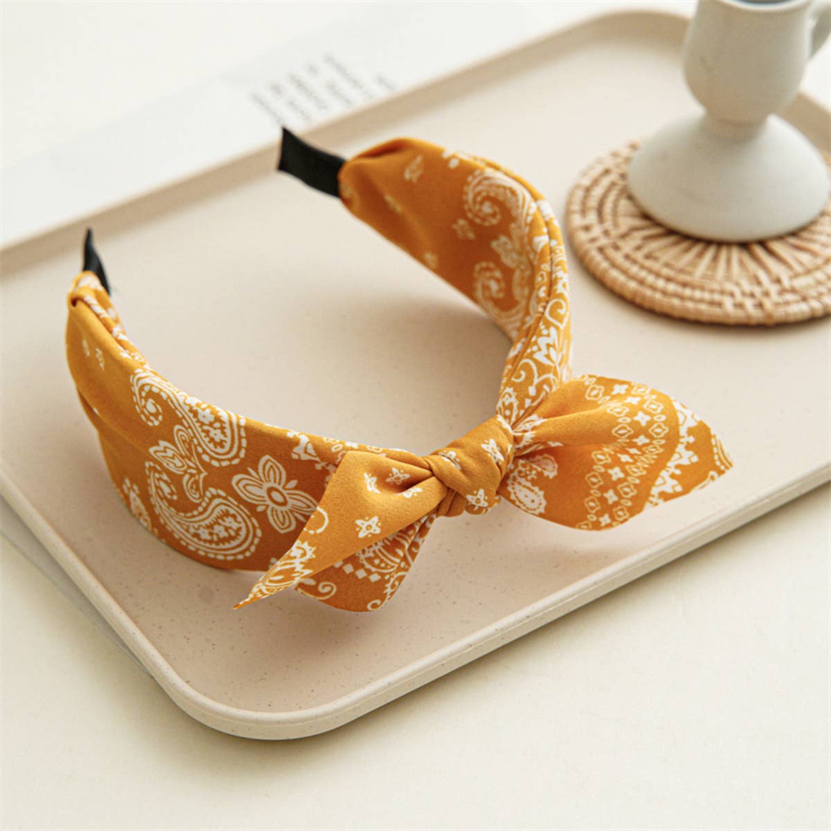 ACCITY - Wholesale Fashion Headband - Women's - WOMEN NEW CASHEW NUT FLOWER WIDE HEADBAND_CWAHA083112