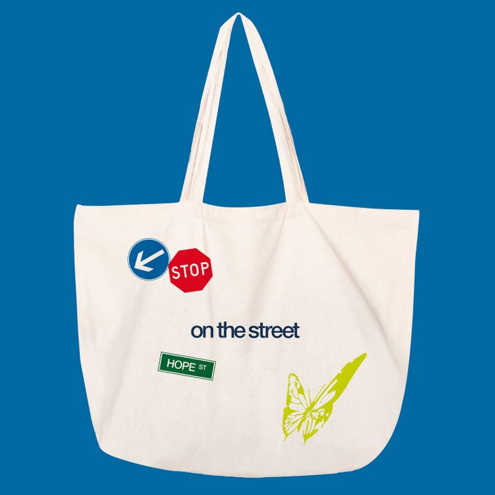 BTS J-Hope On The Street Inspired Large Tote Bag for wholesale by RM Design Studio