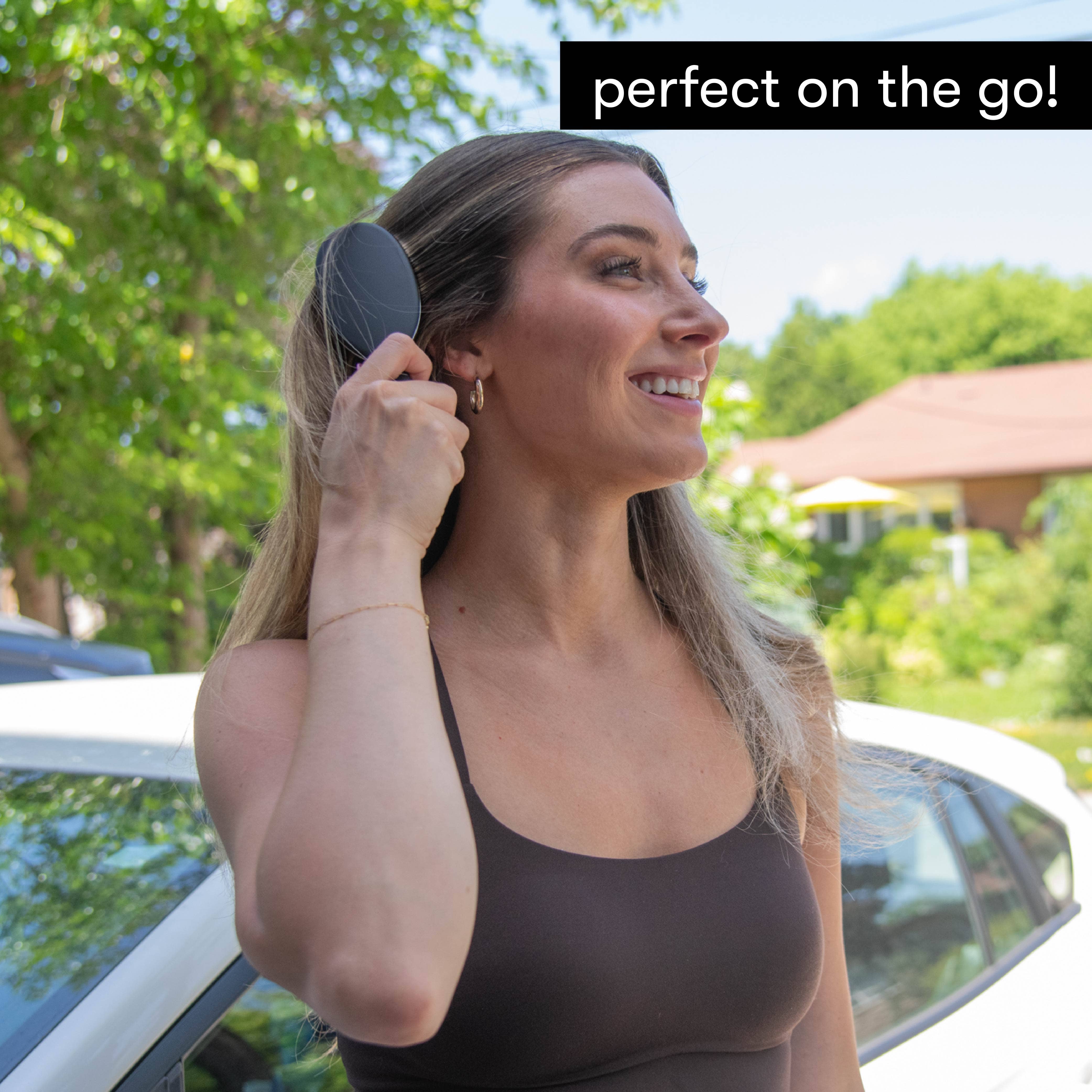 Framar Hair Brushes & Hair Accessories - Wholesale Hair Brush/Comb - FRAMAR Mini Hair Brush, Travel Hair Brush, Black Mini Brush2