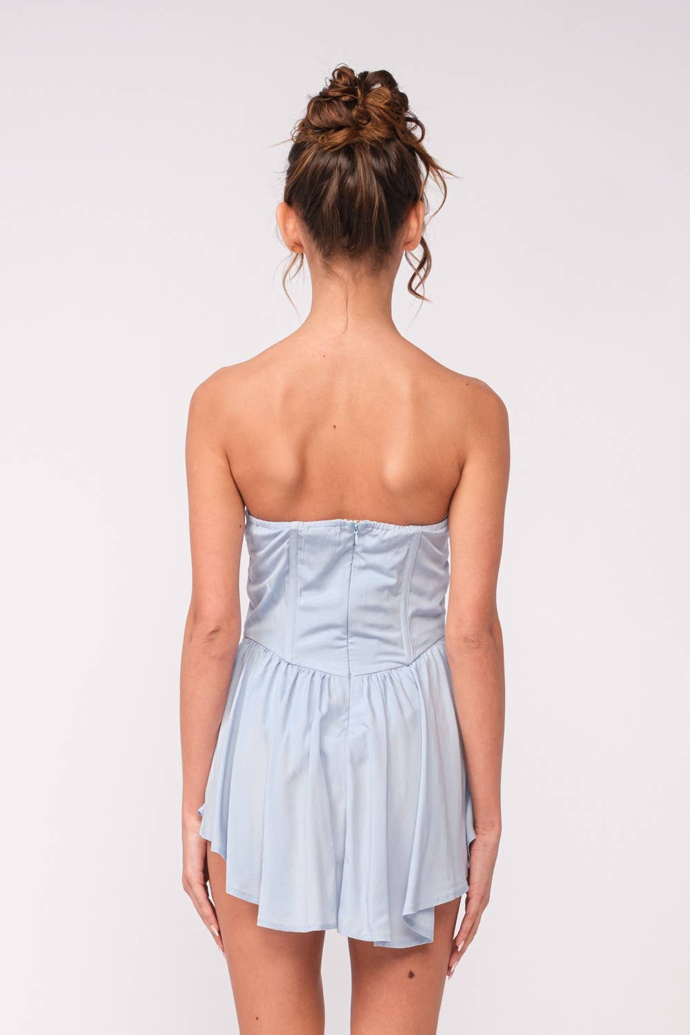 Sky to Moon - Wholesale Romper - Women's - SOLID COLOR FRONT CUTOUT MINI ROMPER DRESS8