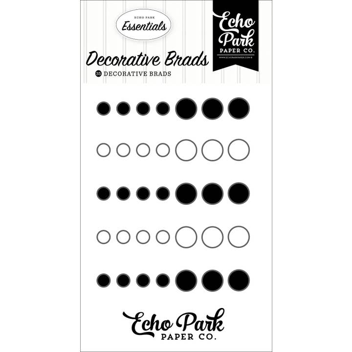 Schwarz-Weiß Essentials Dekorative Klammern für den Großhandel von Echo Park Paper Co.