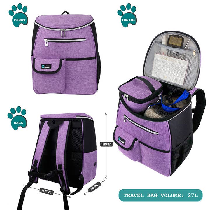 PetAmi - Wholesale Pet carrier – Cat/dog - Deluxe Pet Travel Set Organizer Backpack29
